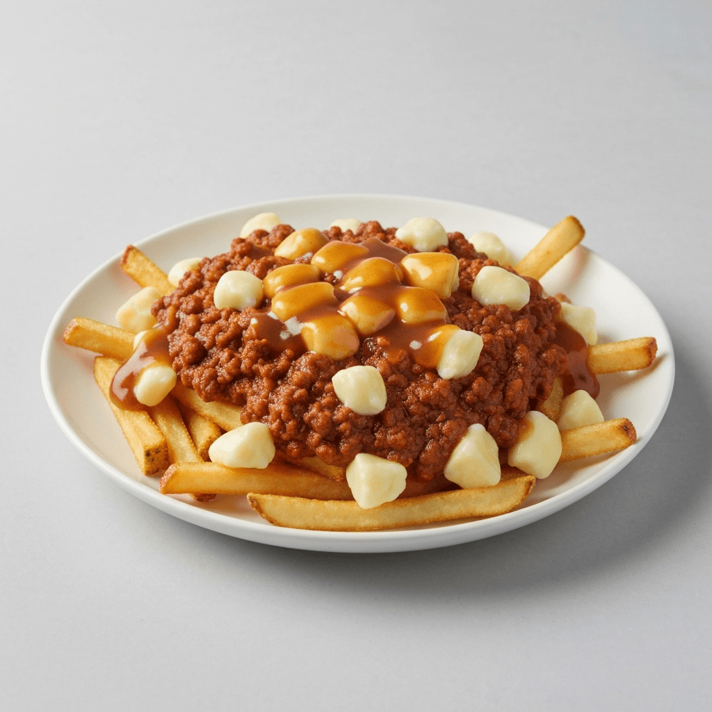 Chili Poutine with Cheese Curds and Gravy