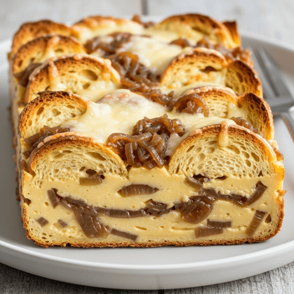 French Onion Soup Breakfast Strata