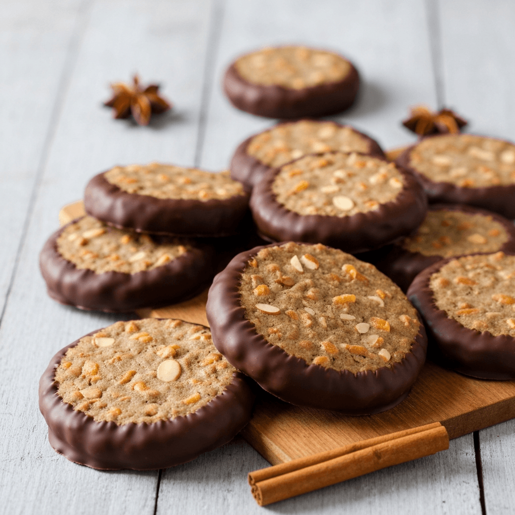 Classic German Lebkuchen with Almonds and Candied Citrus