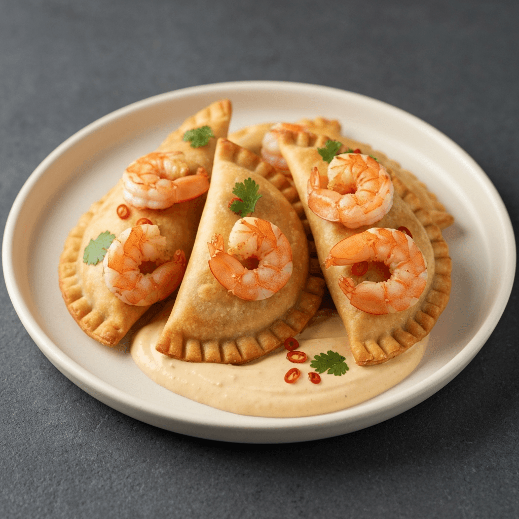 Spicy Shrimp Empanadas with Rocoto Pepper Aioli