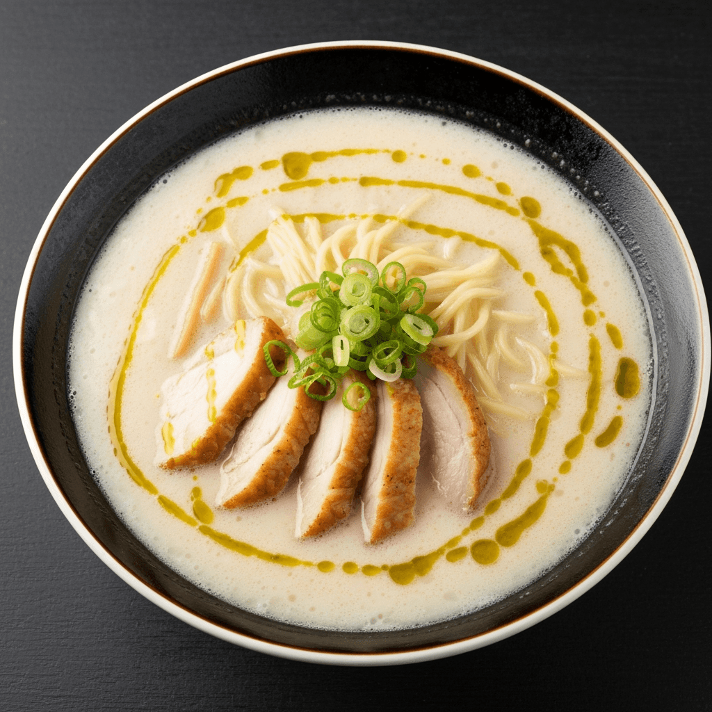 Chicken Paitan Ramen with Truffle Oil