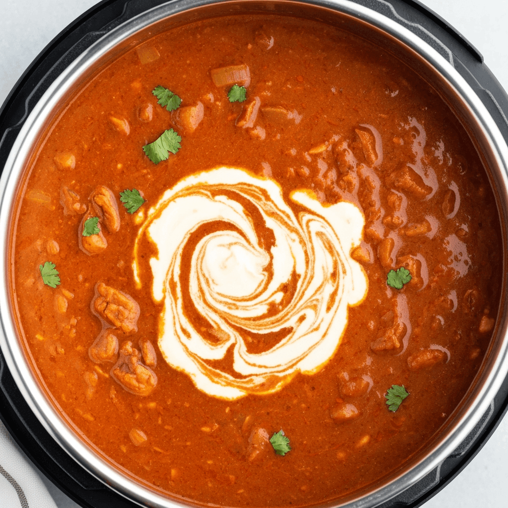 Instant Pot Chicken Chili with Cream Cheese Swirl