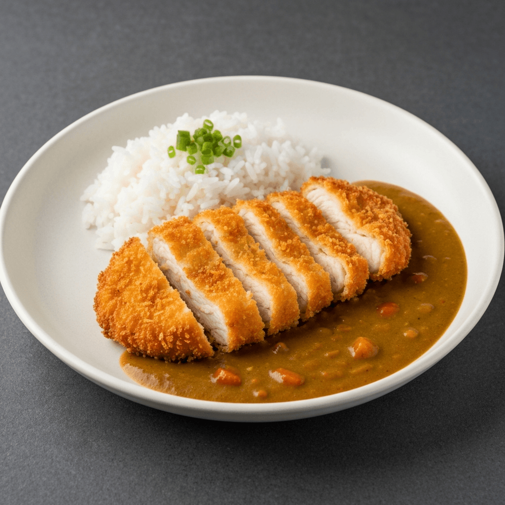 Ramen Crusted Chicken Katsu with Curry Sauce