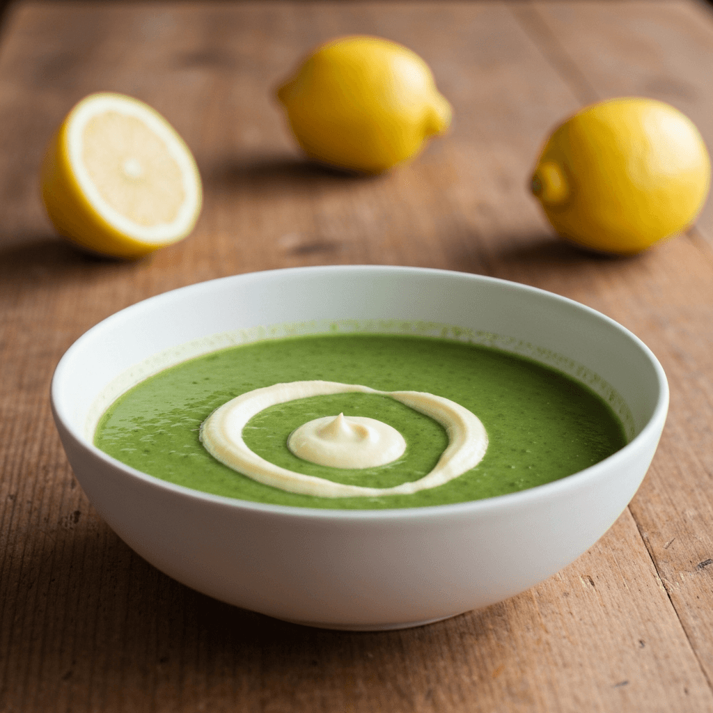 Watercress Soup with Lemon Crème Fraîche