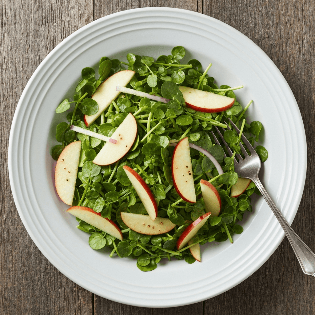 Watercress and Apple Salad with a Lemon-Mustard Vinaigrette