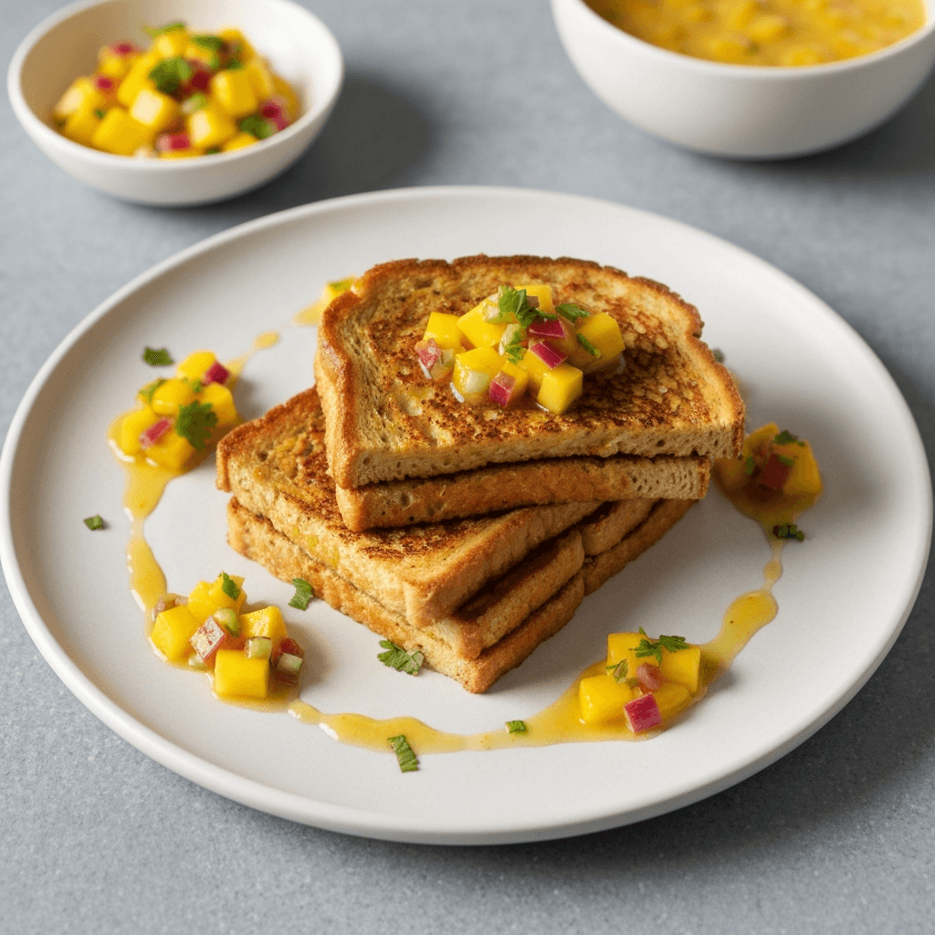 Masala French Toast with Mango Salsa