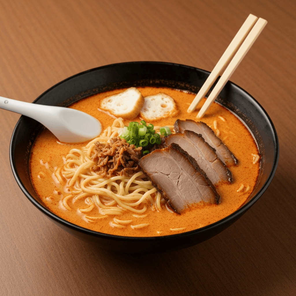 Nyonya Laksa Ramen with Mantou Char Siu