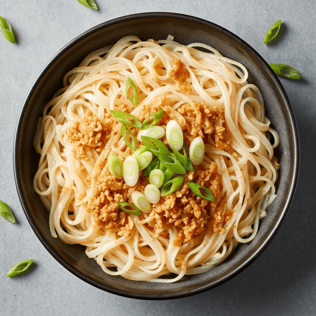 Spiced Ginger Peanut Noodles with Spring Onion