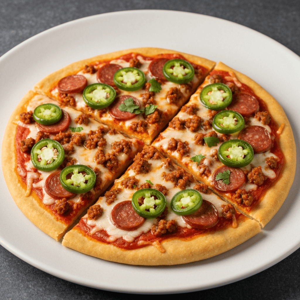 Tamale Pizza with Chorizo and Jalapeños