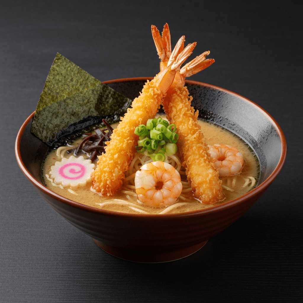 Shrimp Tempura Ramen with Yuzu Kosho