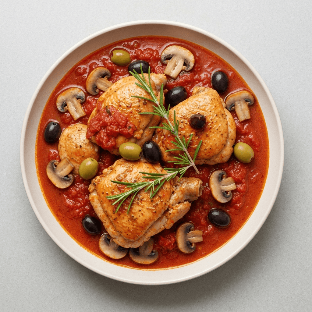 Chicken Cacciatore Stew with Rosemary and Olives