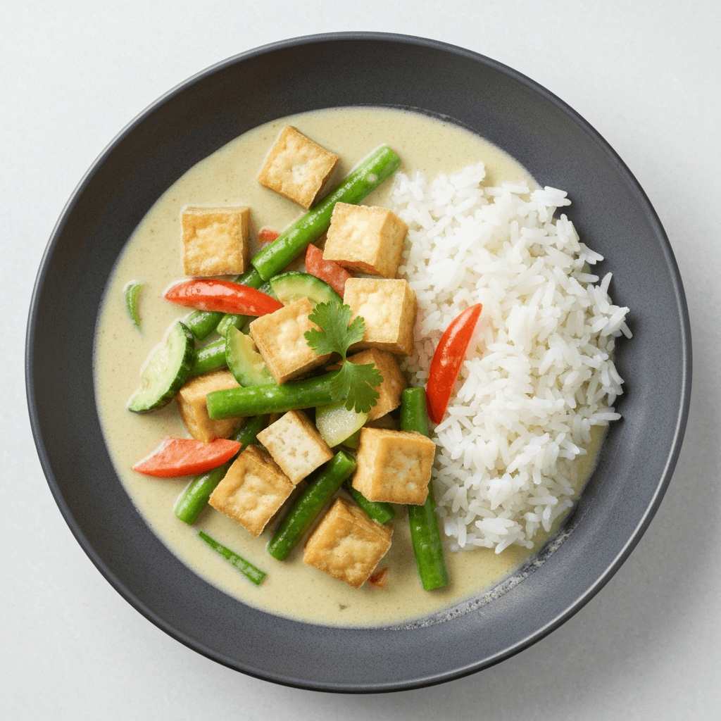 Thai Green Curry with Tofu and Vegetables