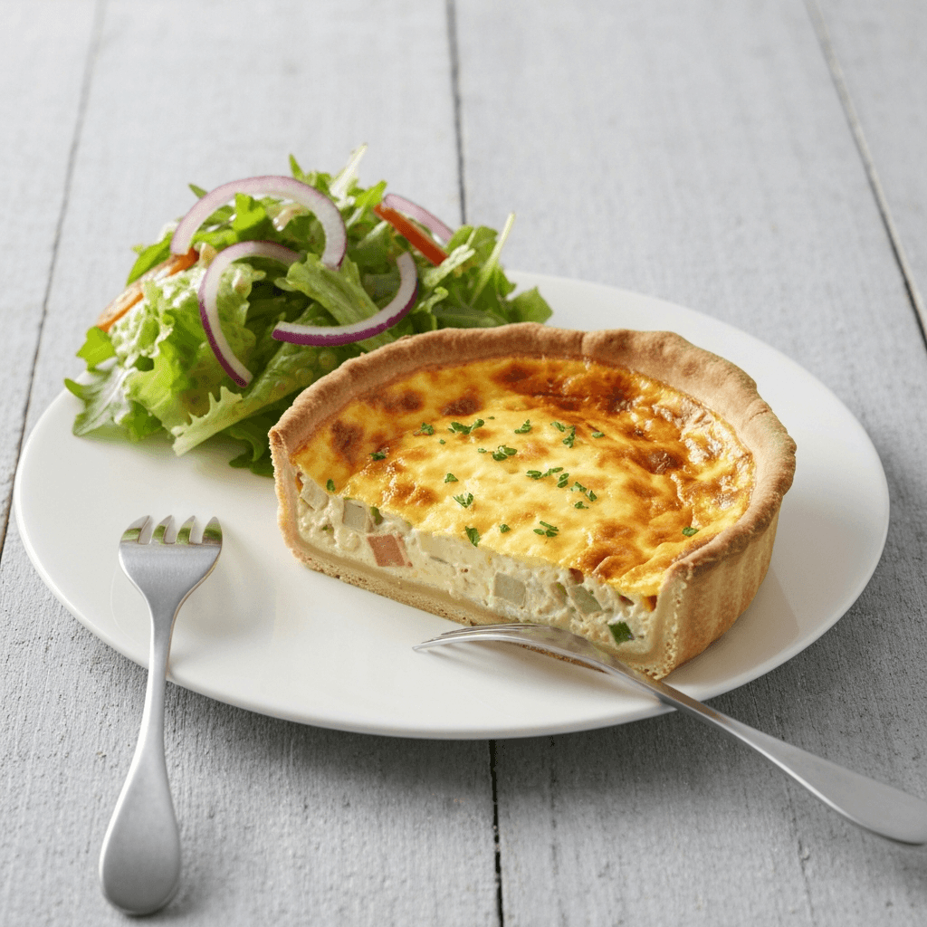 Quiche Lorraine with a Side Salad