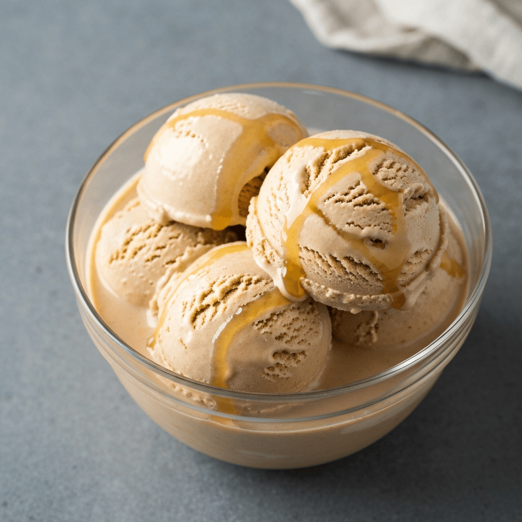 Vietnamese Coffee Ice Cream with Condensed Milk Swirl