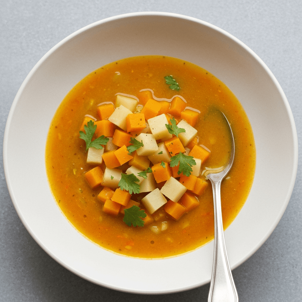 Roasted Butternut Squash and Carrot Soup with Ginger