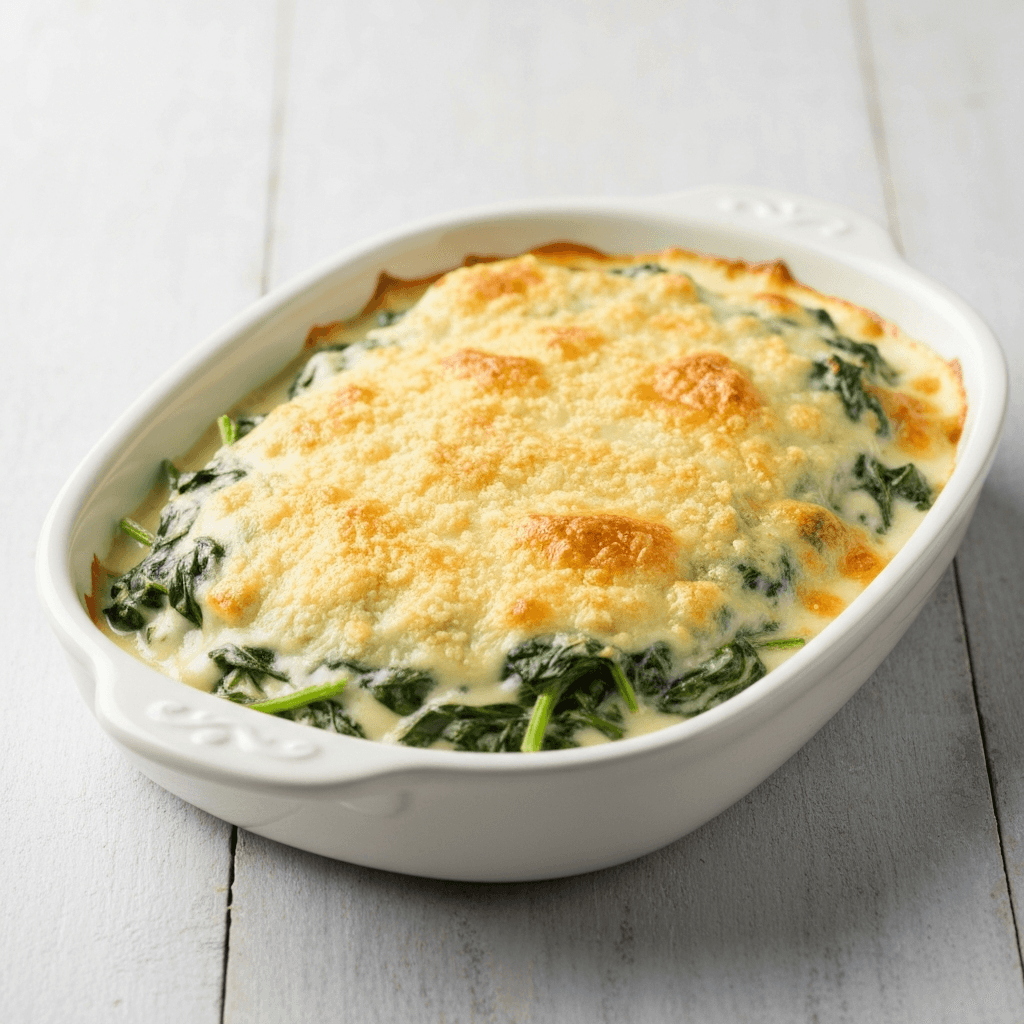 Creamy Baked Spinach Gratin