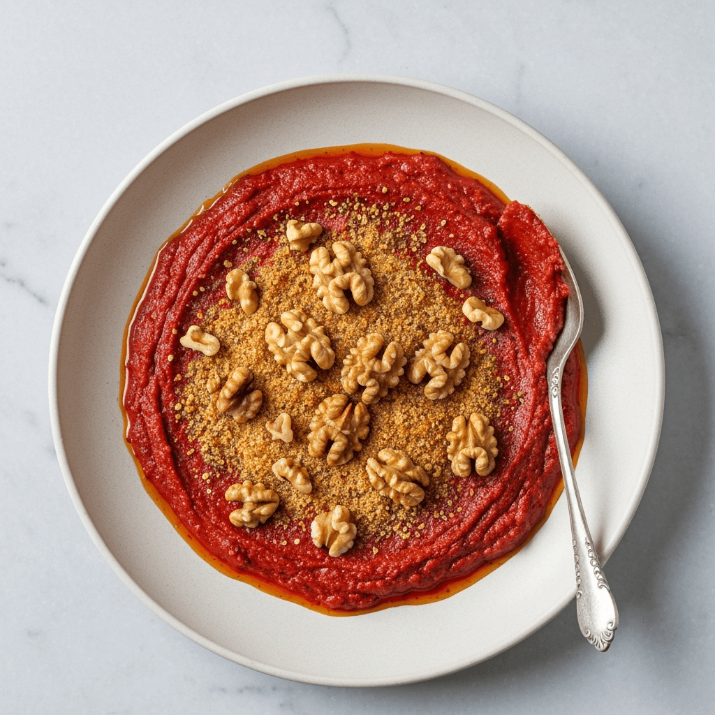 Muhammara: Roasted Red Pepper and Walnut Dip