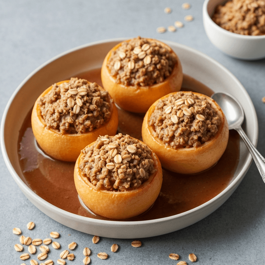 Baked Apples with Cinnamon and Oats