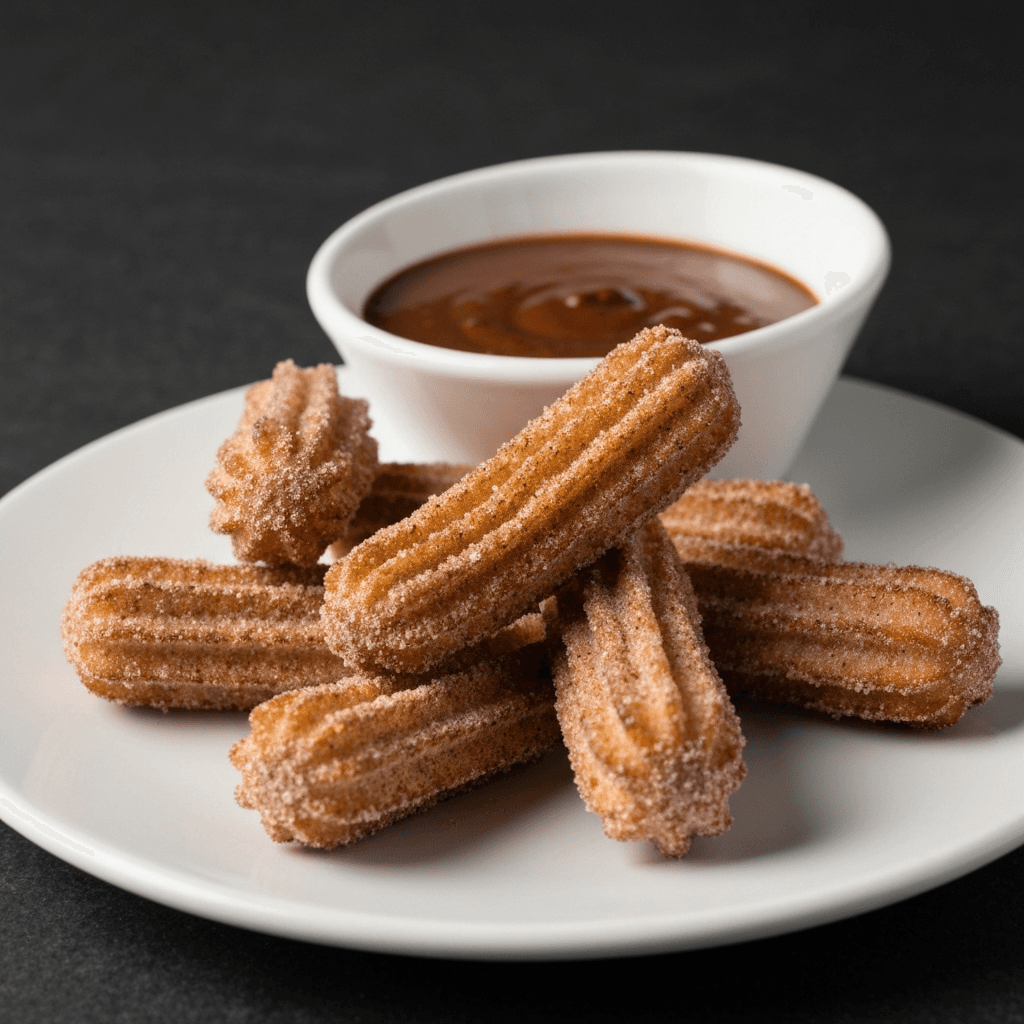 Churro Bites with Mexican Chocolate Dipping Sauce