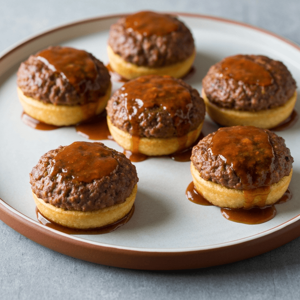 Mini Chili Meatloaves with BBQ Glaze