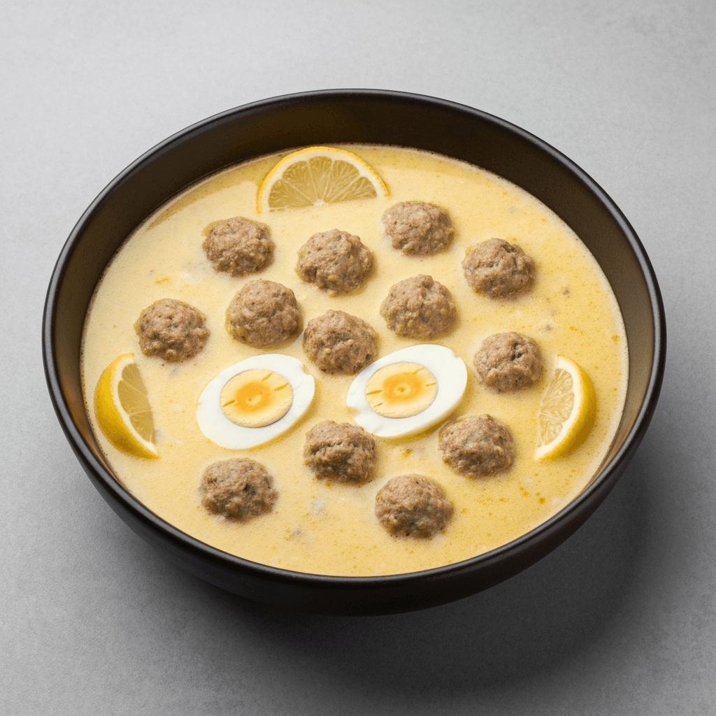 Düğün Çorbası (Turkish Wedding Soup) with Lemon and Egg
