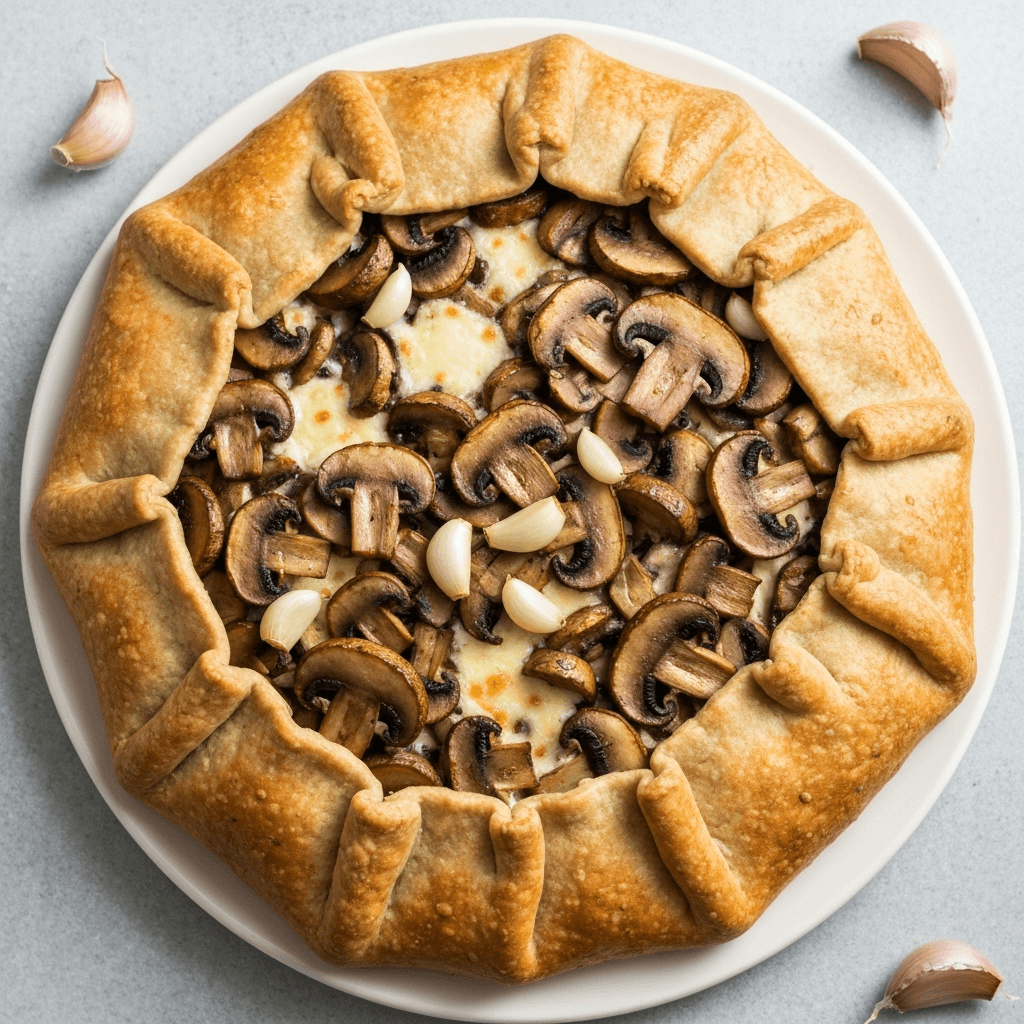 Mushroom and Fontina Galette with Garlic