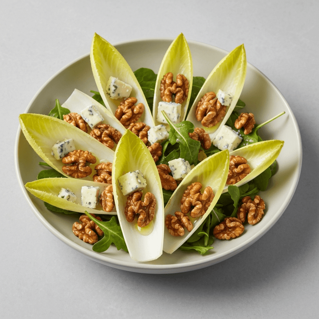 Endive Salad with Candied Walnuts and Roquefort