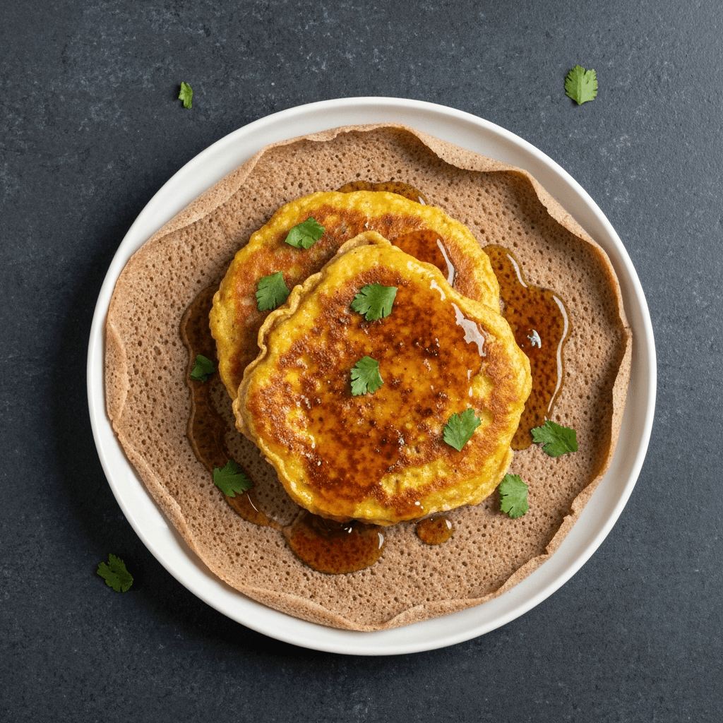 Injera French Toast with Berbere-Maple Syrup