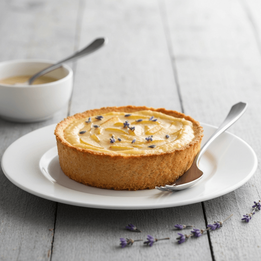 Jersey Apple Cake with Lavender-Infused Cream
