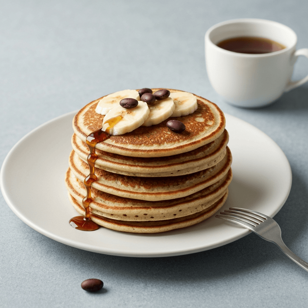 Black Bean and Banana Pancakes with Maple Syrup