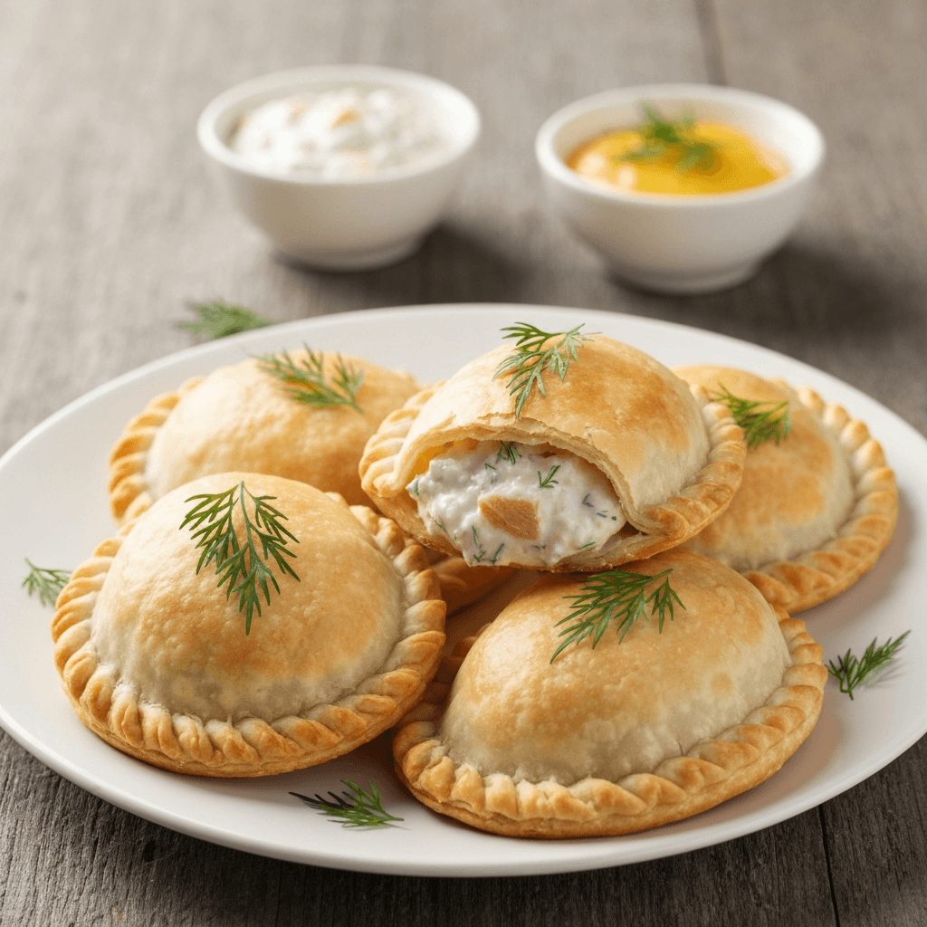 Smoked Salmon & Cream Cheese Empanadas with Dill