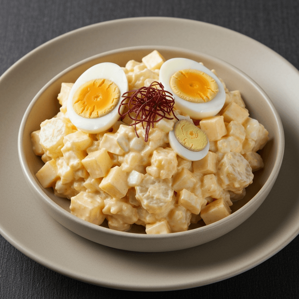 Korean Potato Salad (Gamja Salad) with Apple and Egg