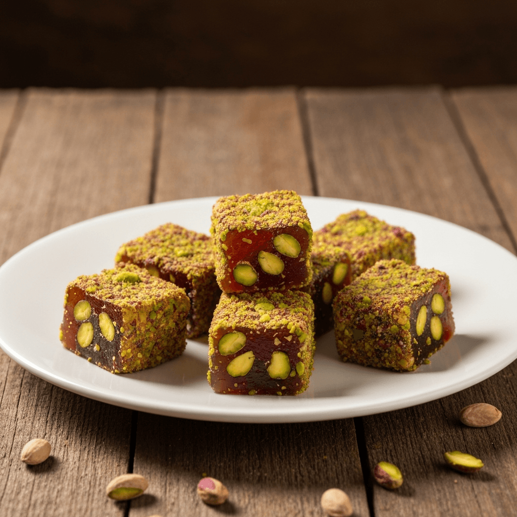 Turkish Delight (Lokum) with Rosewater and Pistachios