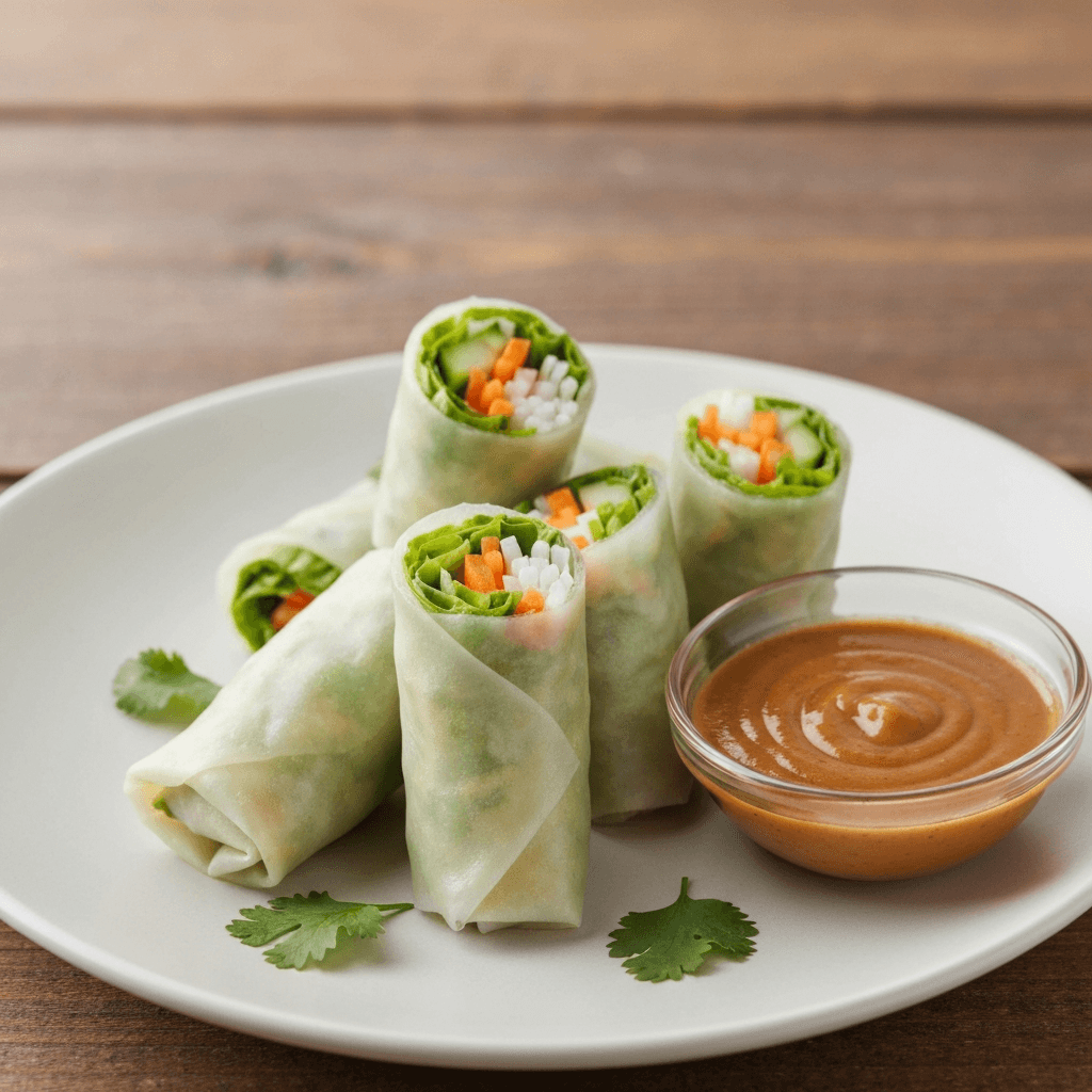 Fresh Spring Rolls with Peanut-Hoisin Dipping Sauce
