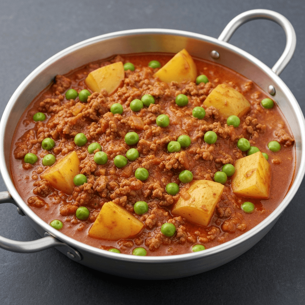 Spiced Beef Keema Curry with Peas and Potatoes