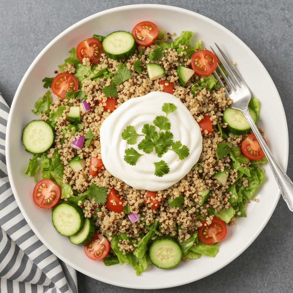 Mediterranean Quinoa Salad with Lemon-Herb Dressing