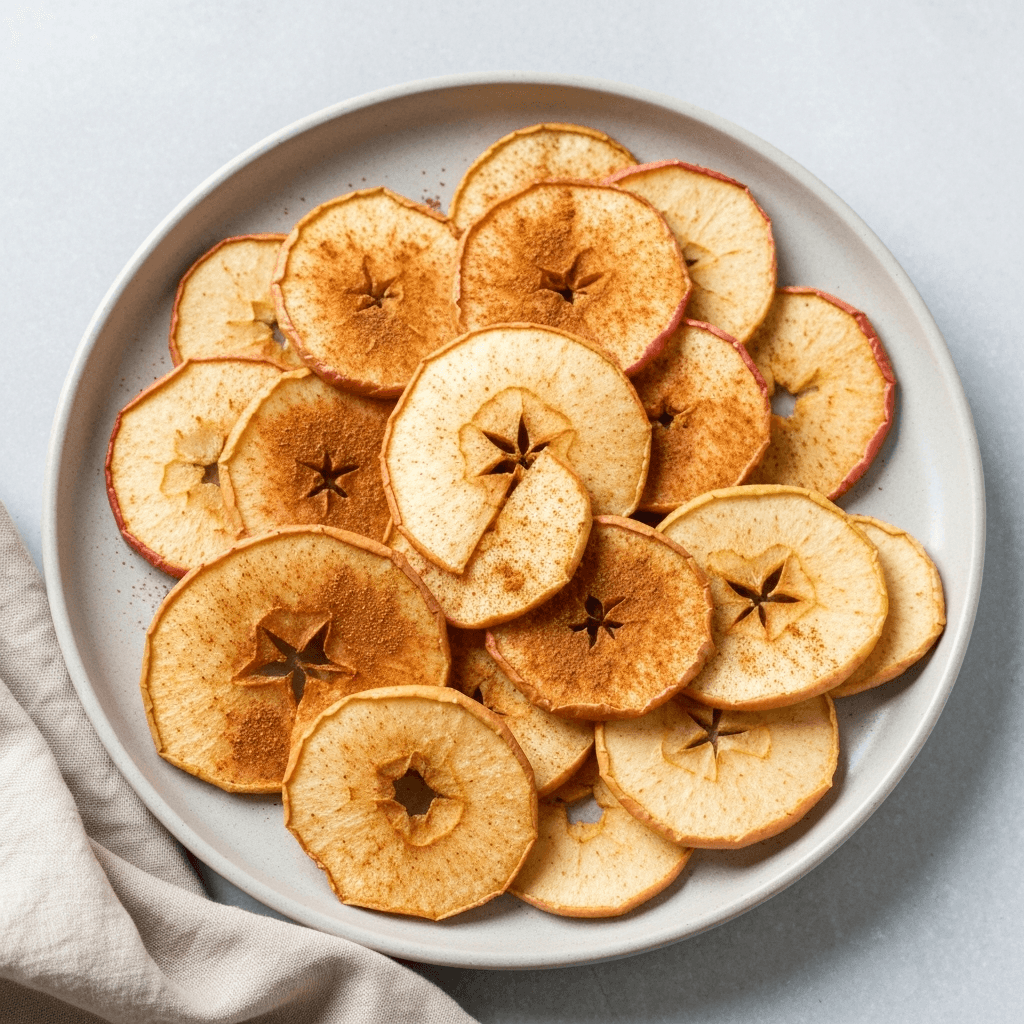 Baked Apple Chips with Cinnamon