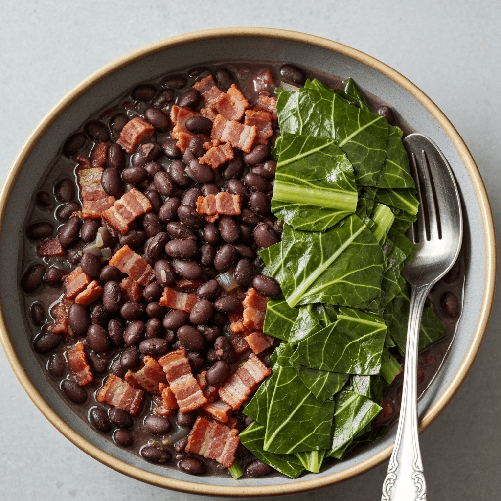 Slow-Cooker Feijoada with Smoked Sausage and Collard Greens