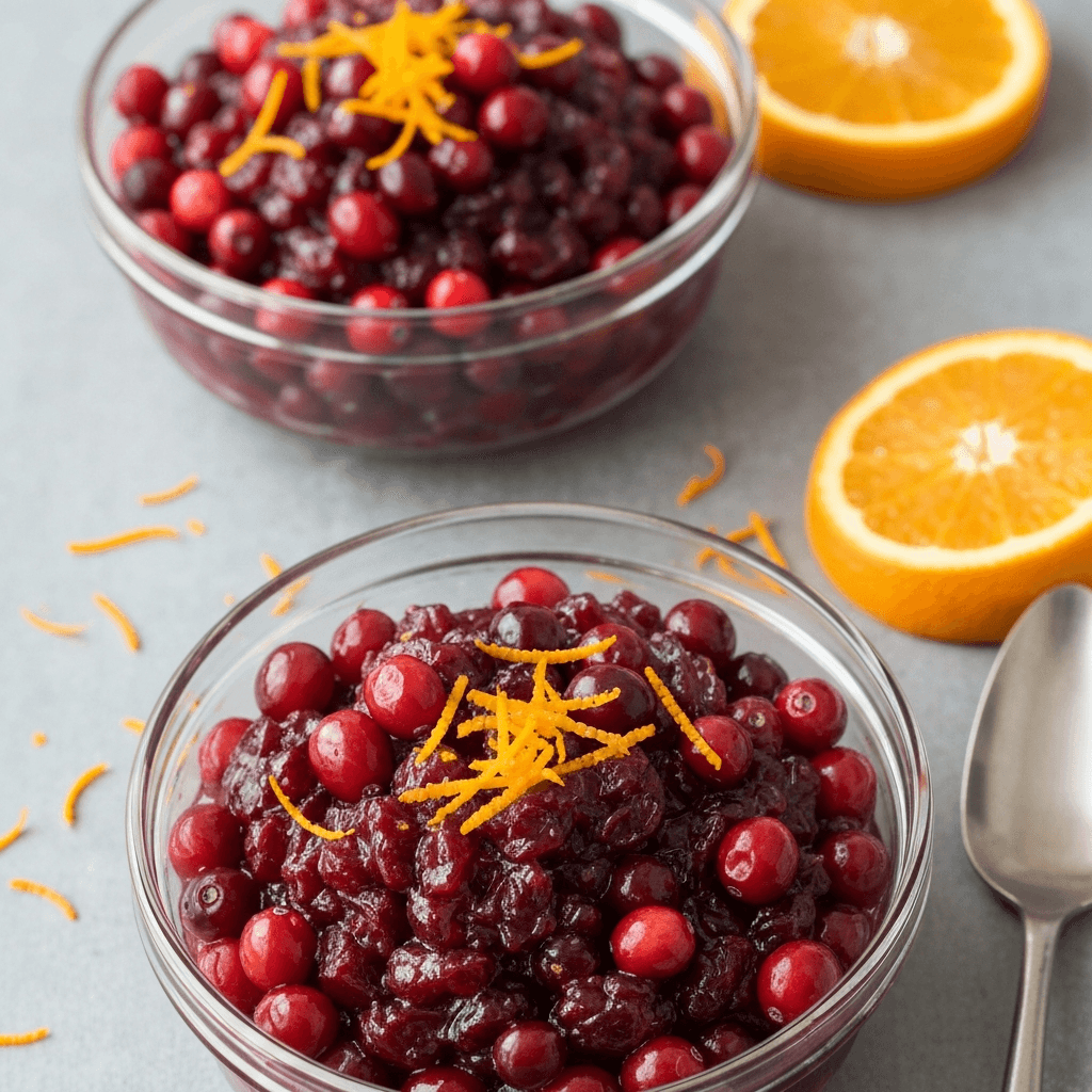 Cranberry Sauce with Maple Syrup and Orange Zest