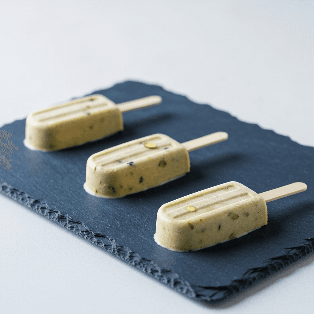 Cardamom and Pistachio Kulfi Popsicles
