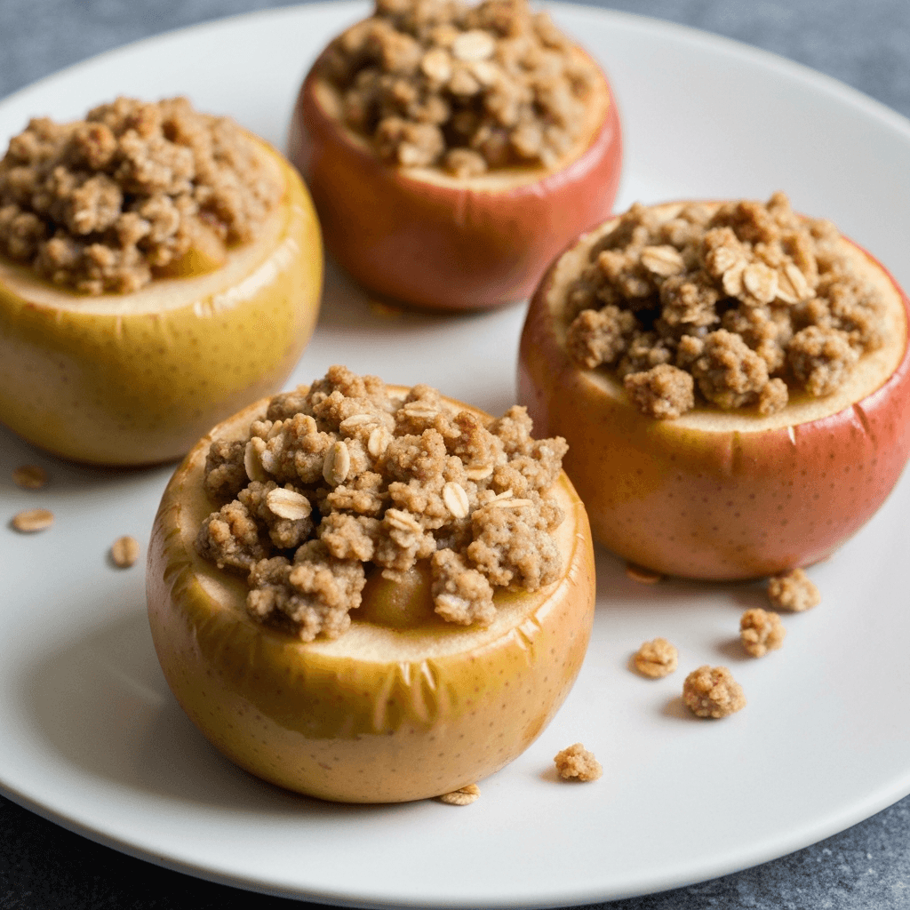 Baked Apples with Oats and Brown Sugar Crumble