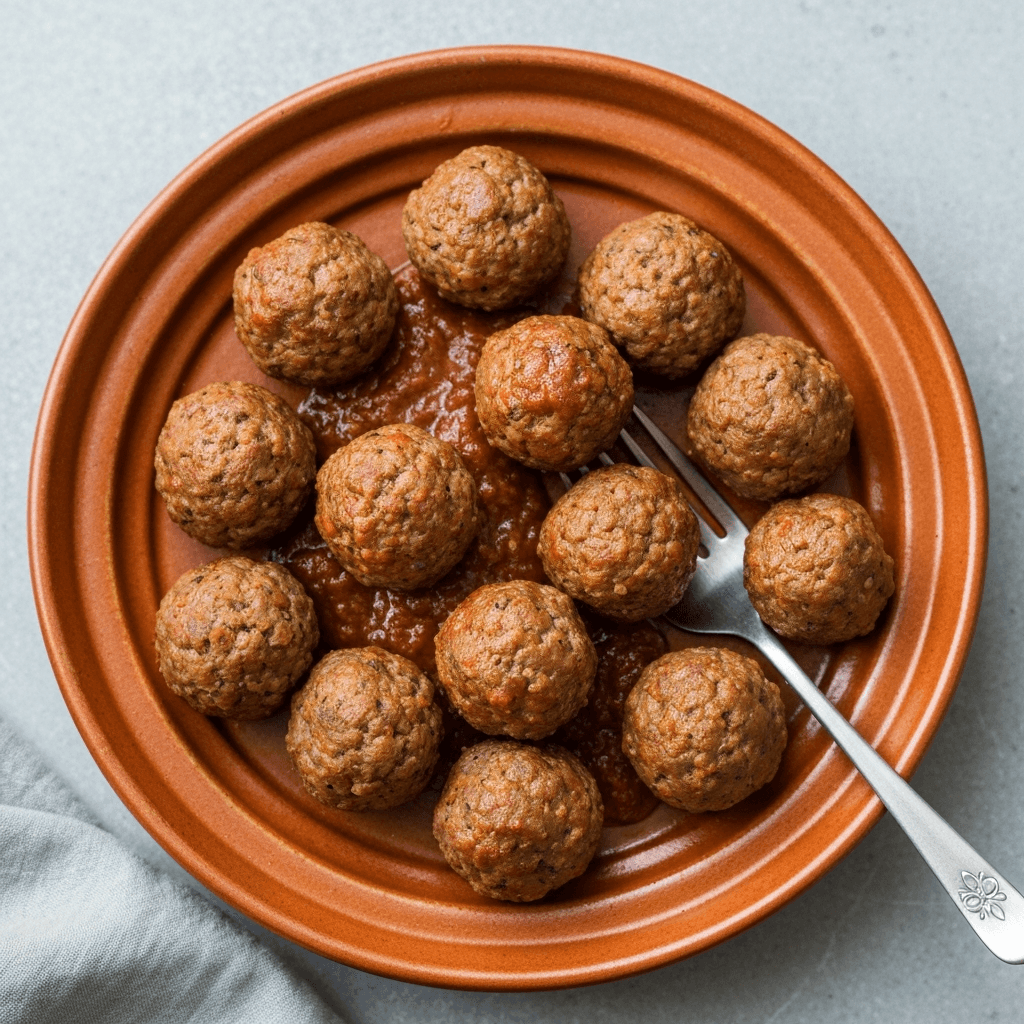 Moroccan Tagine-Spiced Lamb Meatballs with Apricot Glaze