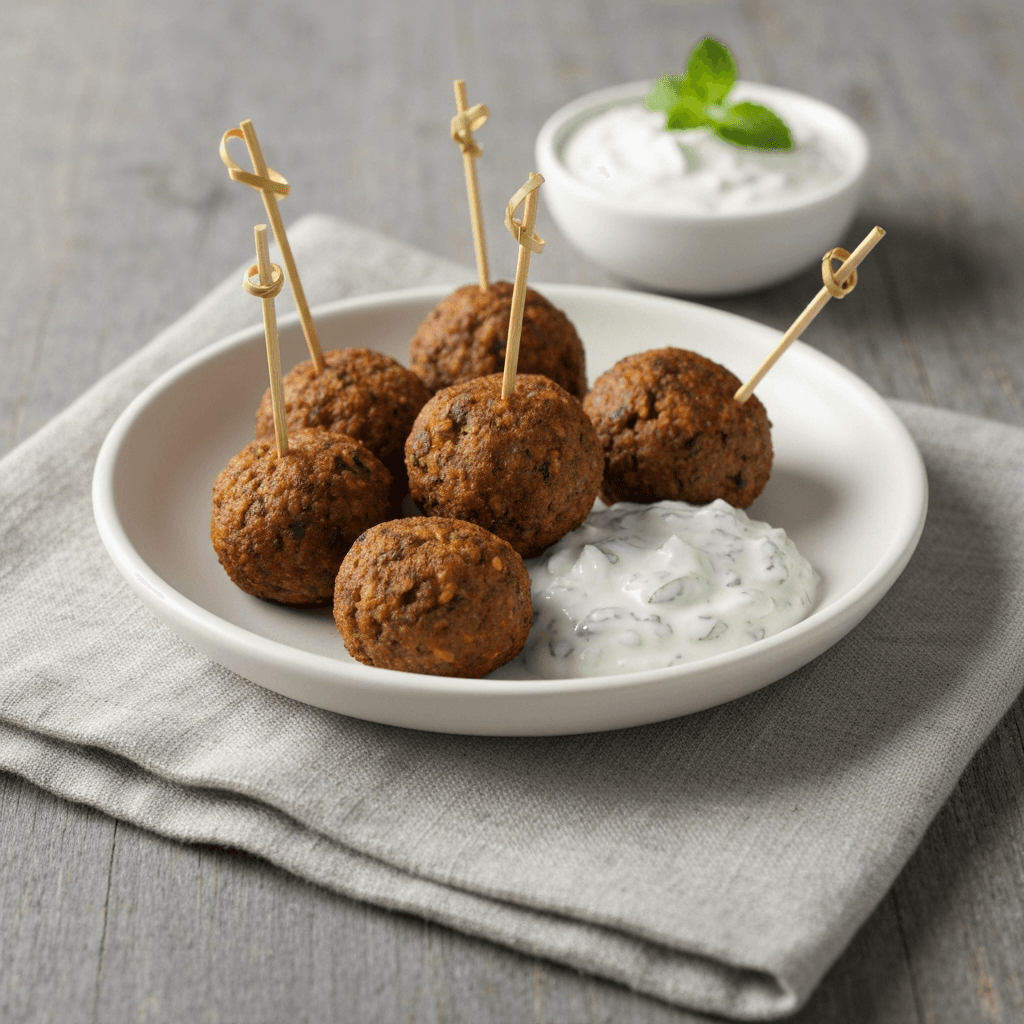 Mini Lamb Kofta with Yogurt-Mint Dip