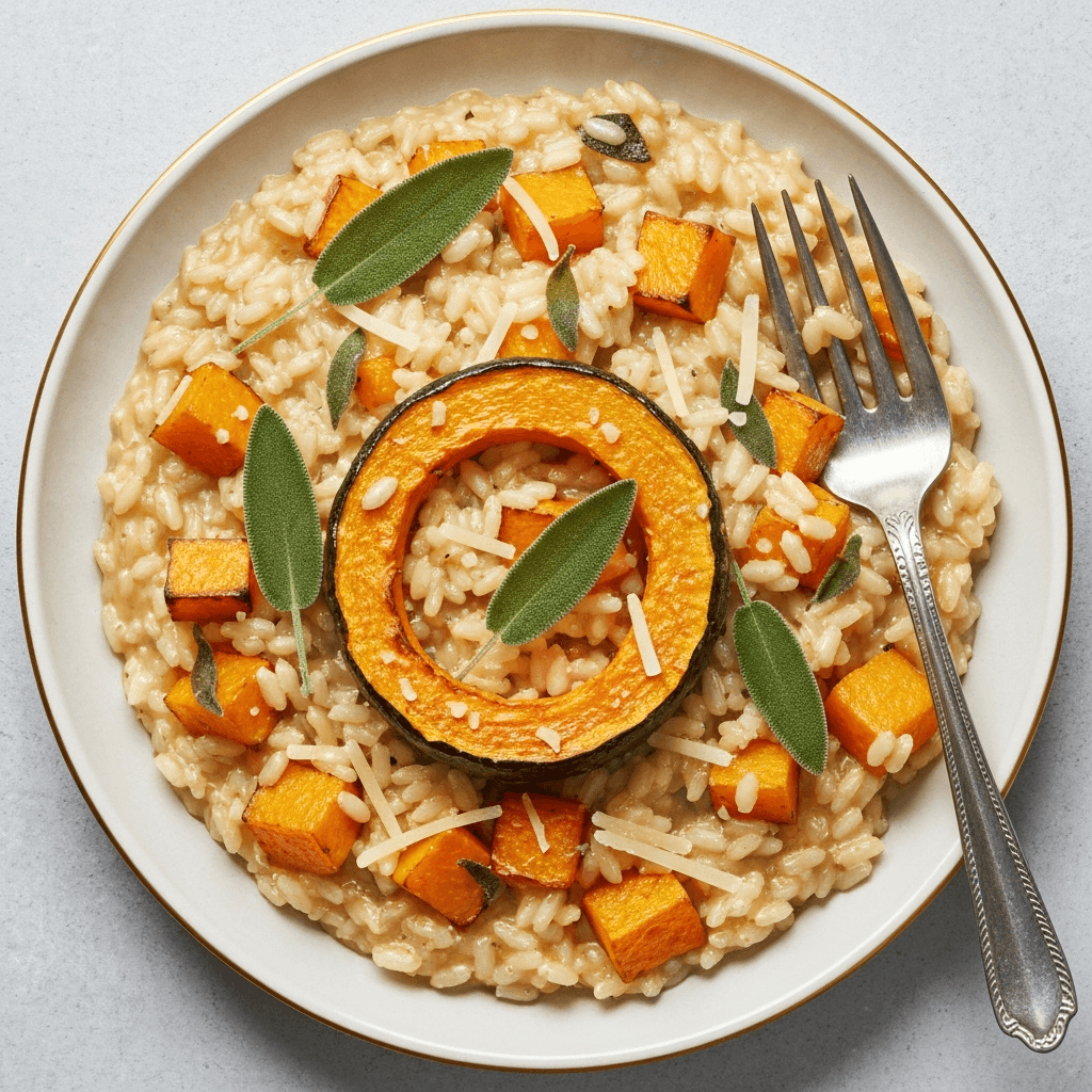 Roasted Butternut Squash and Sage Risotto