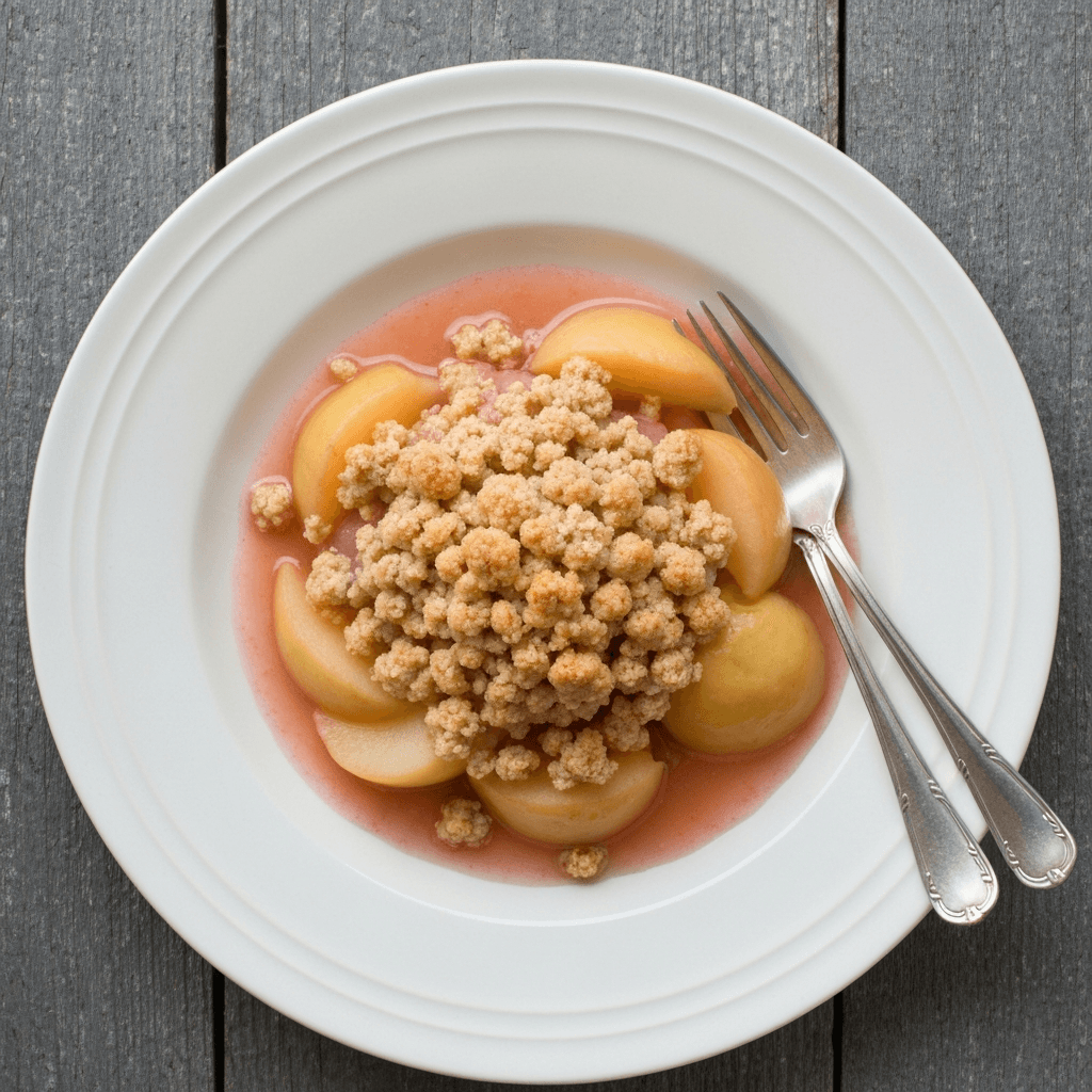 Stewed Apples with Crumble Topping