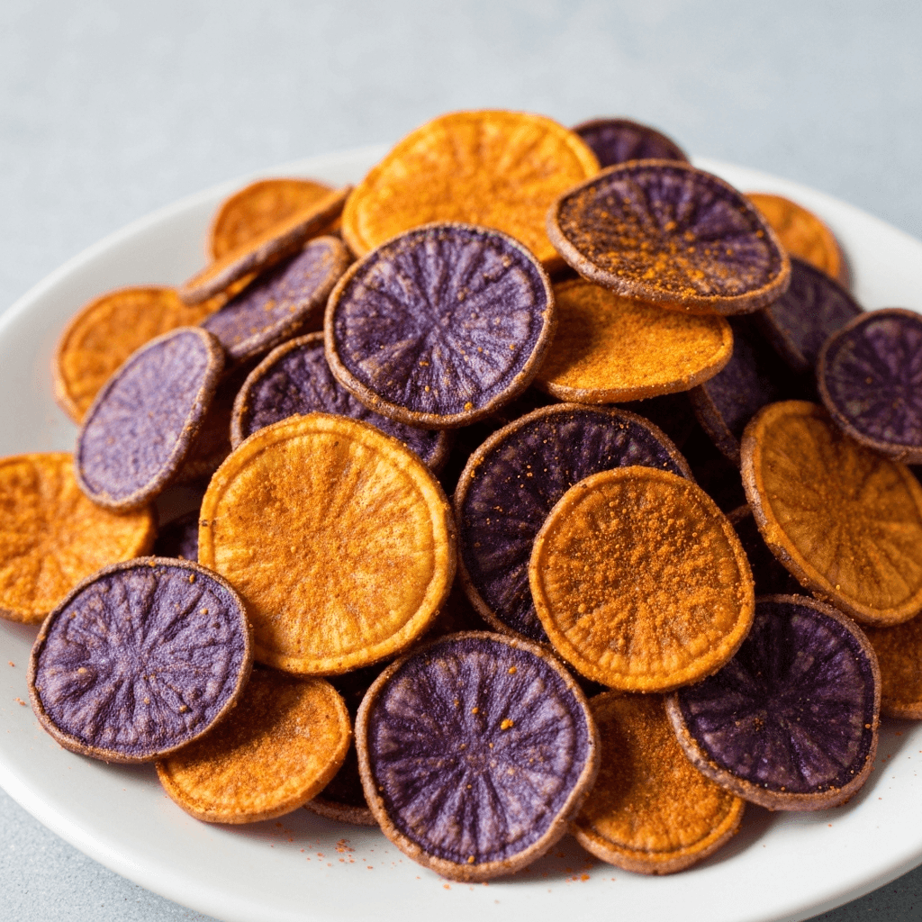 Purple Potato Chips with Aji Amarillo Dust