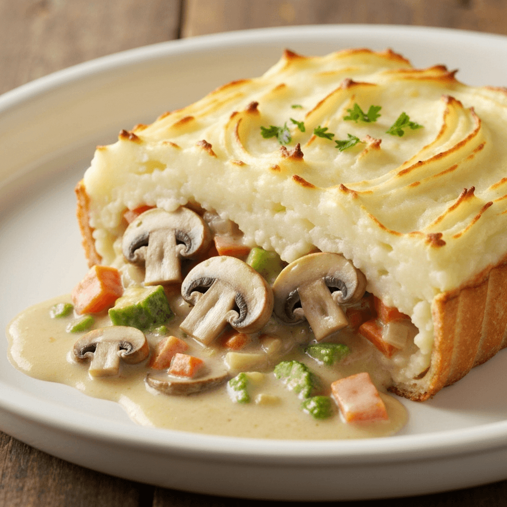 Creamy Mushroom Cottage Pie (Vegetarian)