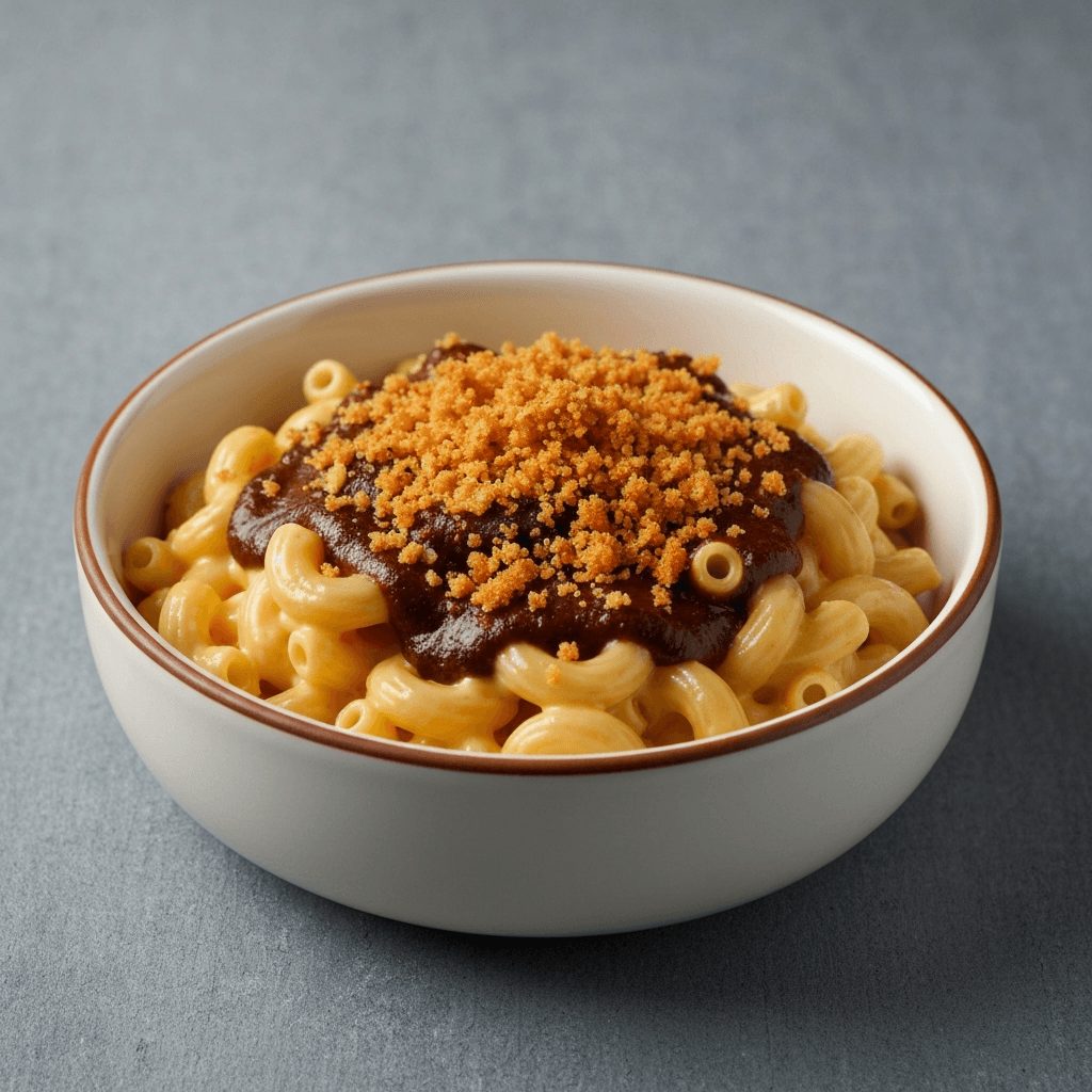 Mole Poblano Mac and Cheese with Chorizo Breadcrumbs
