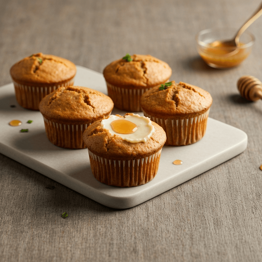 Bobotie Cornbread Muffins with Honey Butter