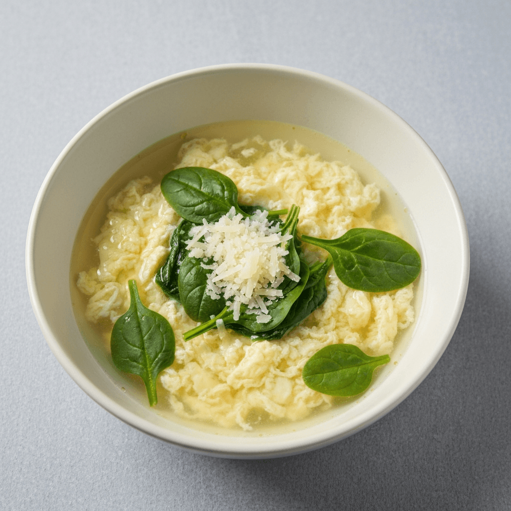 Stracciatella Soup with Lemon and Spinach